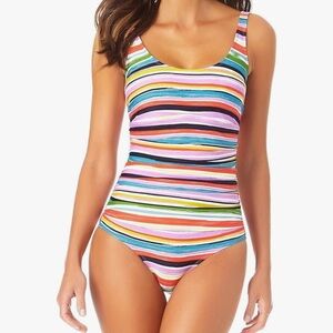 Anne Cole NWOT Multicolor Striped One Piece